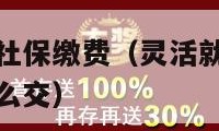 灵活就业人员社保缴费（灵活就业人员社保缴费在手机上怎么交）