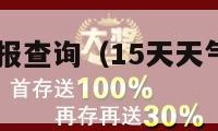 15天天气预报查询（15天天气预报查询济南）