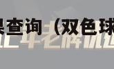 双色球开奖结果查询（双色球开奖结果查询2024年）