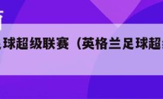 英格兰足球超级联赛（英格兰足球超级联赛雷速体育）