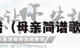 母亲简谱（母亲简谱歌谱 原版）