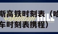 哈尔滨到佳木斯高铁时刻表（哈尔滨到佳木斯高铁时刻表火车时刻表携程）