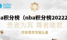 nba积分榜（nba积分榜20222023）