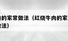 红烧牛肉的家常做法（红烧牛肉的家常做法最正宗的做法）