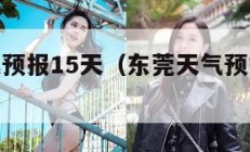 东莞天气预报15天（东莞天气预报15天气报气）