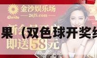 双色球开奖结果（双色球开奖结果开奖公告）